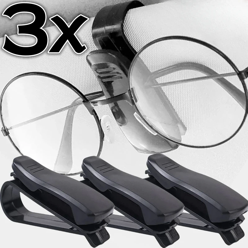 Universal Car Auto Sun Visor Glasses Box Sunglasses Clip Card Ticket Holder Fastener Pen Case Eyeglasses Clips Accessories