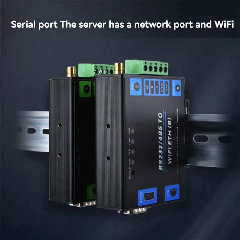 GROCE-Servidor Serial de Grau Industrial RS232/485 para Wifi e Ethernet Modbus Gateway, Porta de Rede POE de Gateway MQTT
