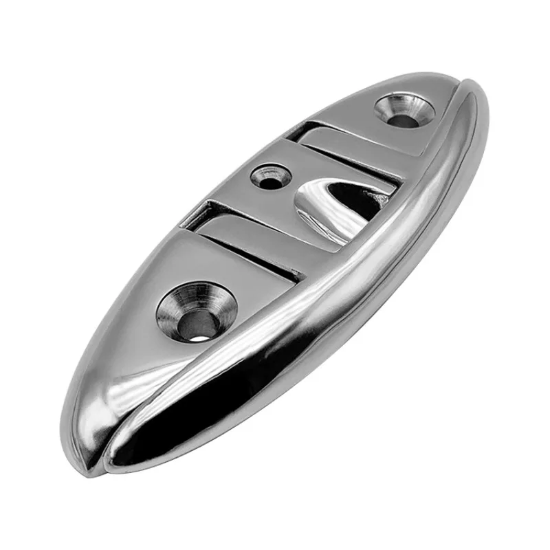 316 Stainless Steel Boat Folding Cleat Dock Hardware Flip Up Dock Cleat Boat Hook for Docking 5/6 Inch