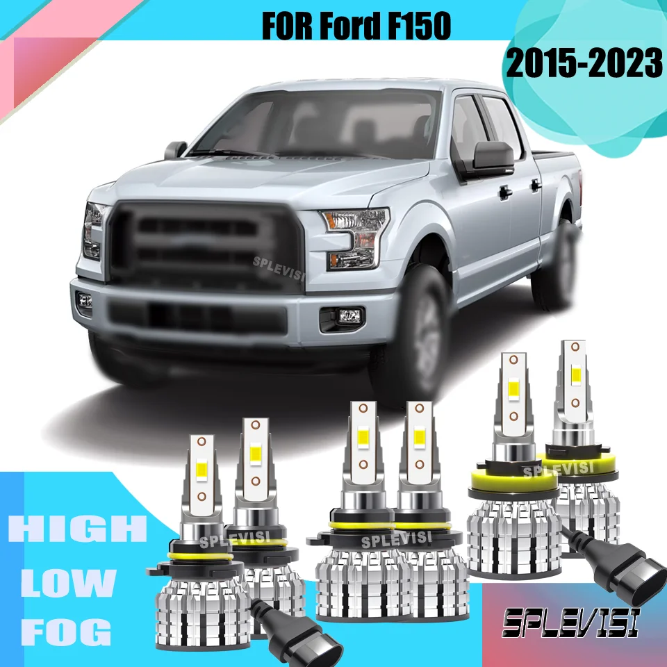 

Aviation aluminium SPLEVISI Car LED Headlihgt Fog Light Durable And Waterproof High Low Fog Kit For Ford F150 2015 2016-2023