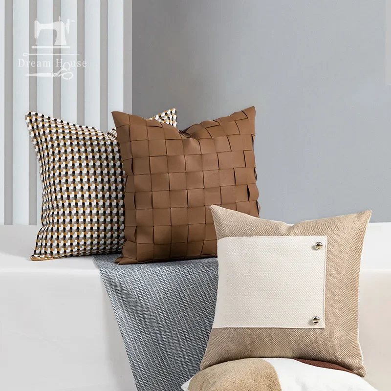 Coffee Style Pillowcase, Hotel Homestay Furniture Factory Sofa Cushion, Designer Square Pillow