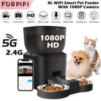 Automatic Cat Feeder With 1080p Camera Video Cat Food Dispenser Pet Smart Voice Recorder Remote Control Auto Feeder For Cat Dog