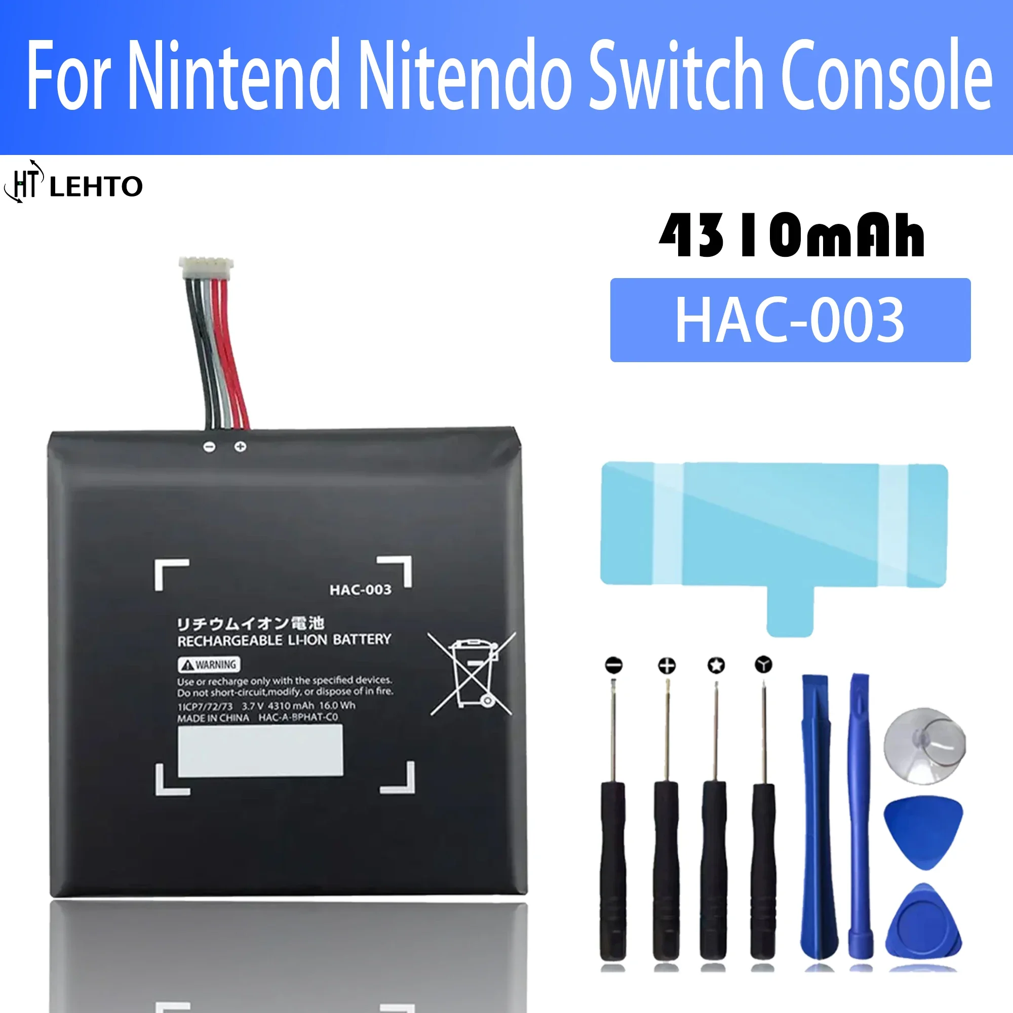 

100% Genuine 4310mAh HAC-003 Battery For HAC 003 NS Switch 2017 Game Console HAC-001 High Quality Batteries With Tools