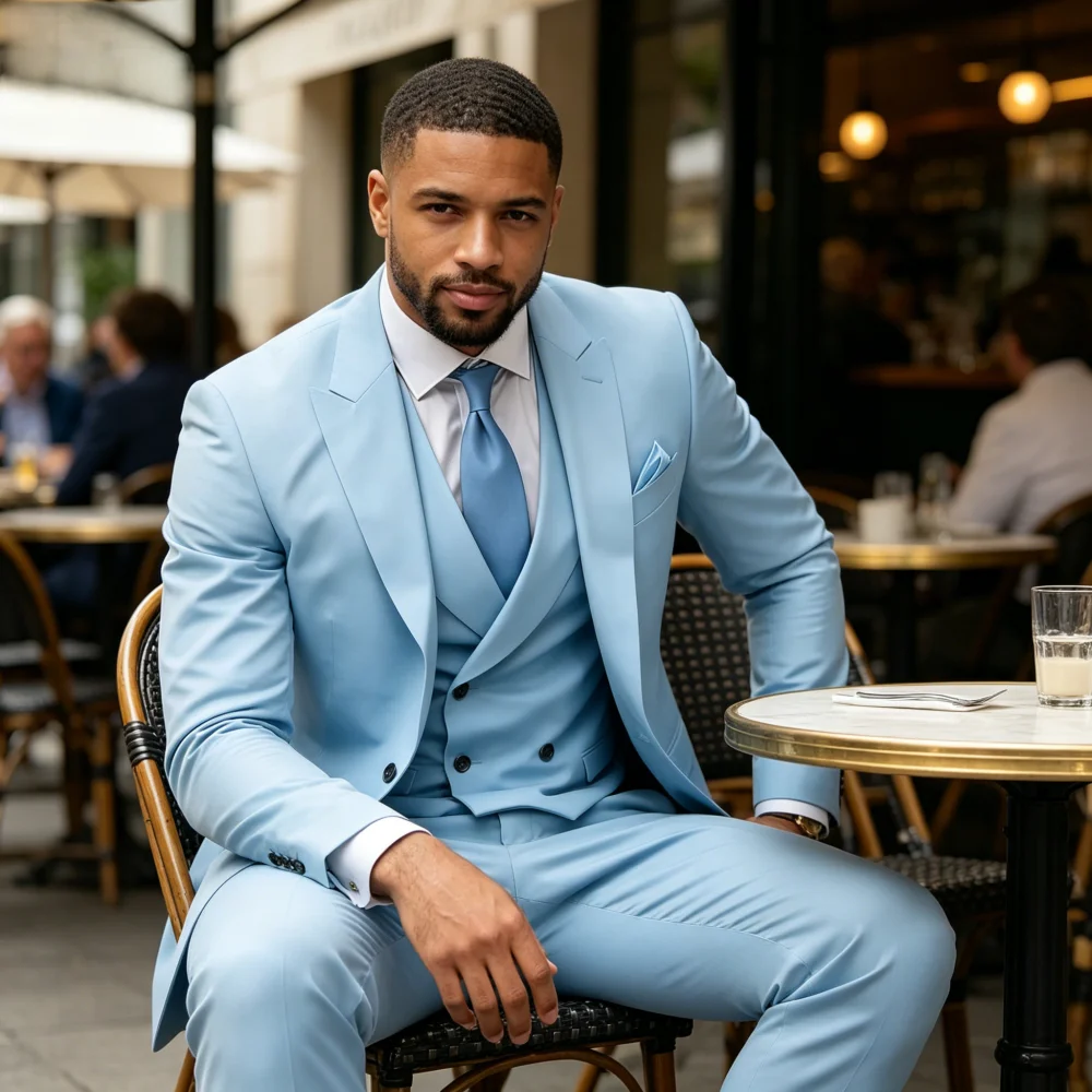 

Мужской костюм Slim Fit для офиса и повседневной носки, высококачественный, красный и темно-синий, для деловых встреч и повседневной носки.