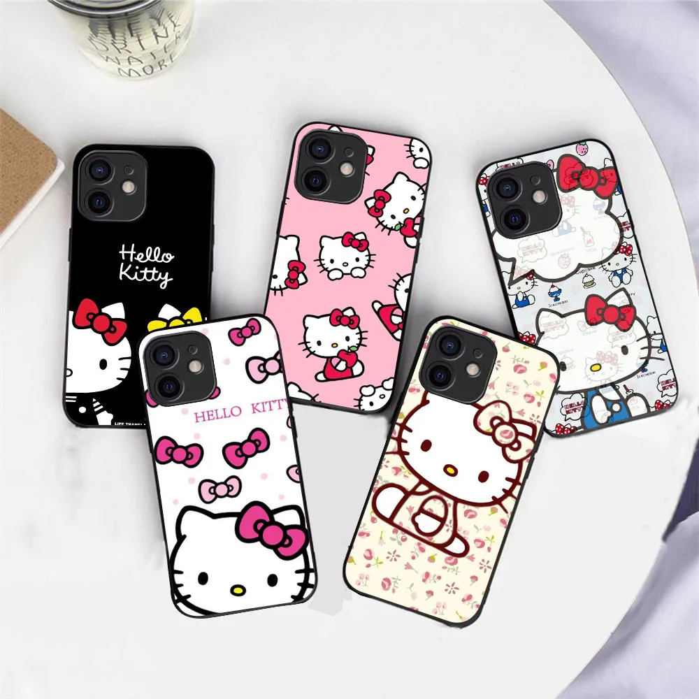 SK-39 Kitty Print Silicone Case For Xiaomi Redmi Note 7 8 9 12 11T Mi 9T 10 10S 10T Pro