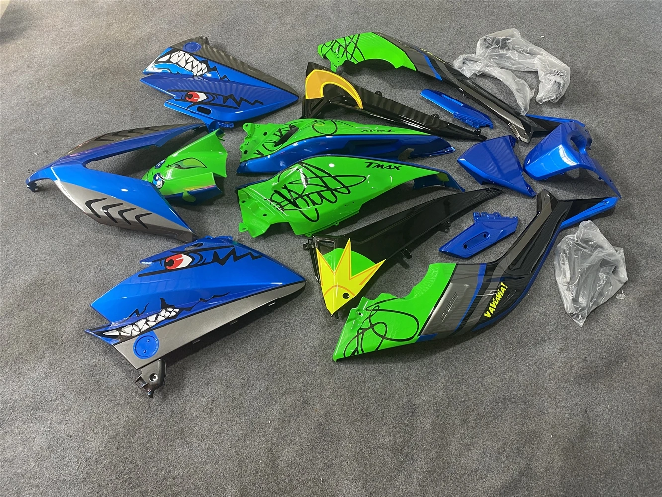 Matte Black Fairing Kit For TMAX530 T-MAX530 2015 2016 2017 2018 2019 Injection tmax530 15 16 17 18 19 fairings Blue Green