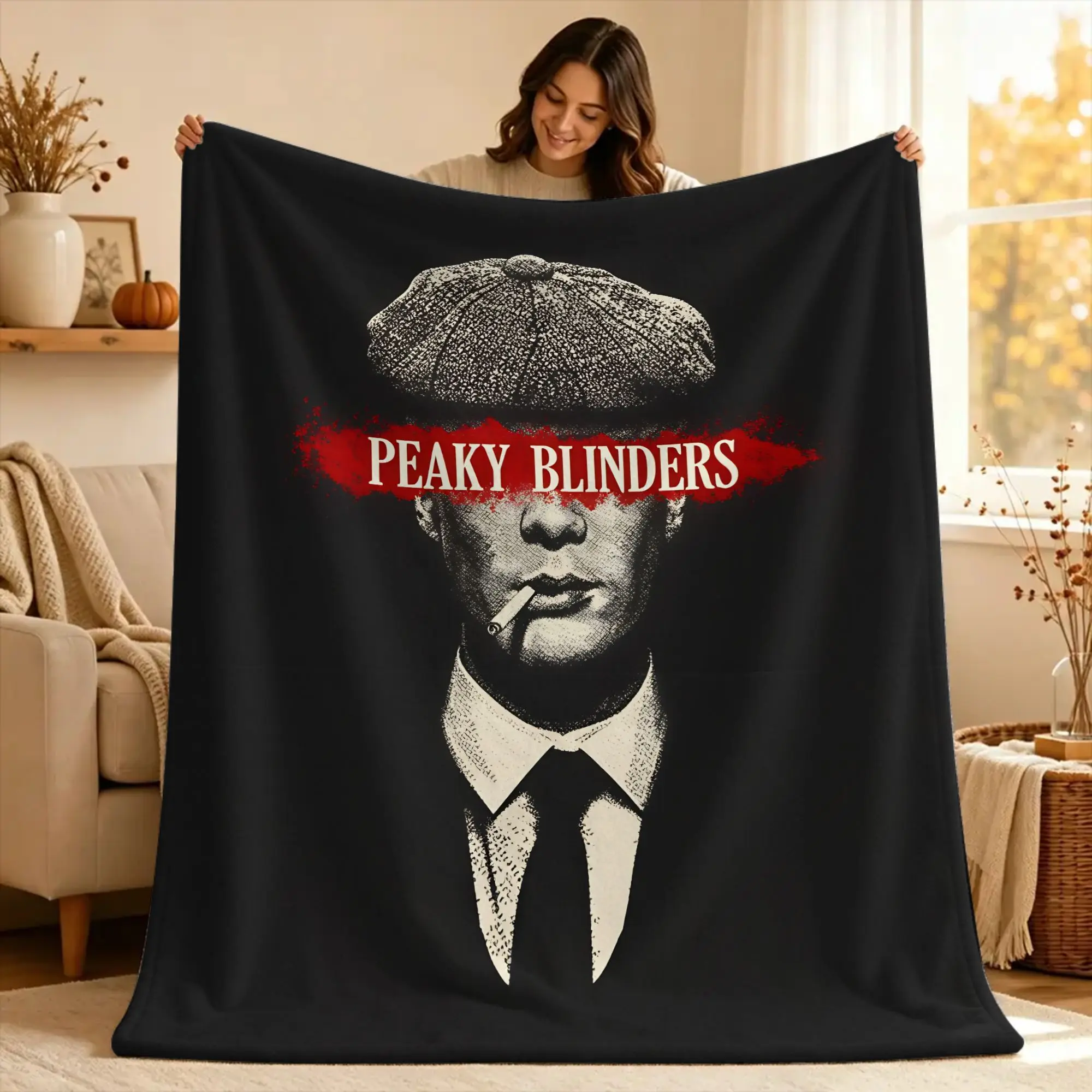 Peaky Blinders tommy shelby  Blanket Quality Soft  Throw Blanket Autumn Child Couch Chair Aesthetic Bedspread