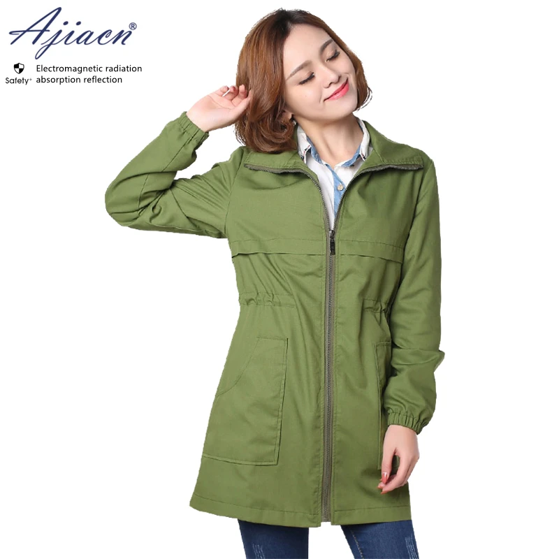 Genuine electromagnetic radiation protective women's overcoat Household appliances, Office appliances EMF shielding clothes