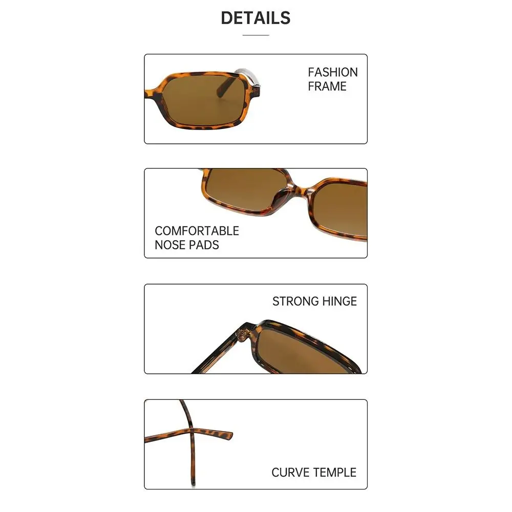 Elegant Anti UV Square Frame Sunglasses Korean Stylish Scratch Resistant Sun Glasses Street Photography Women Eyewear Unisex