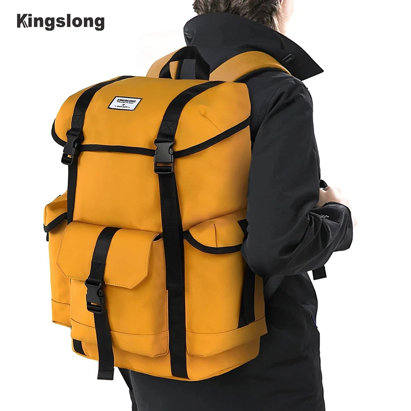 Mochila de Camping impermeable para hombre, bolsa deportiva de gran capacidad para senderismo, escalada de montaña, viaje al aire libre, Unisex, 18 pulgadas