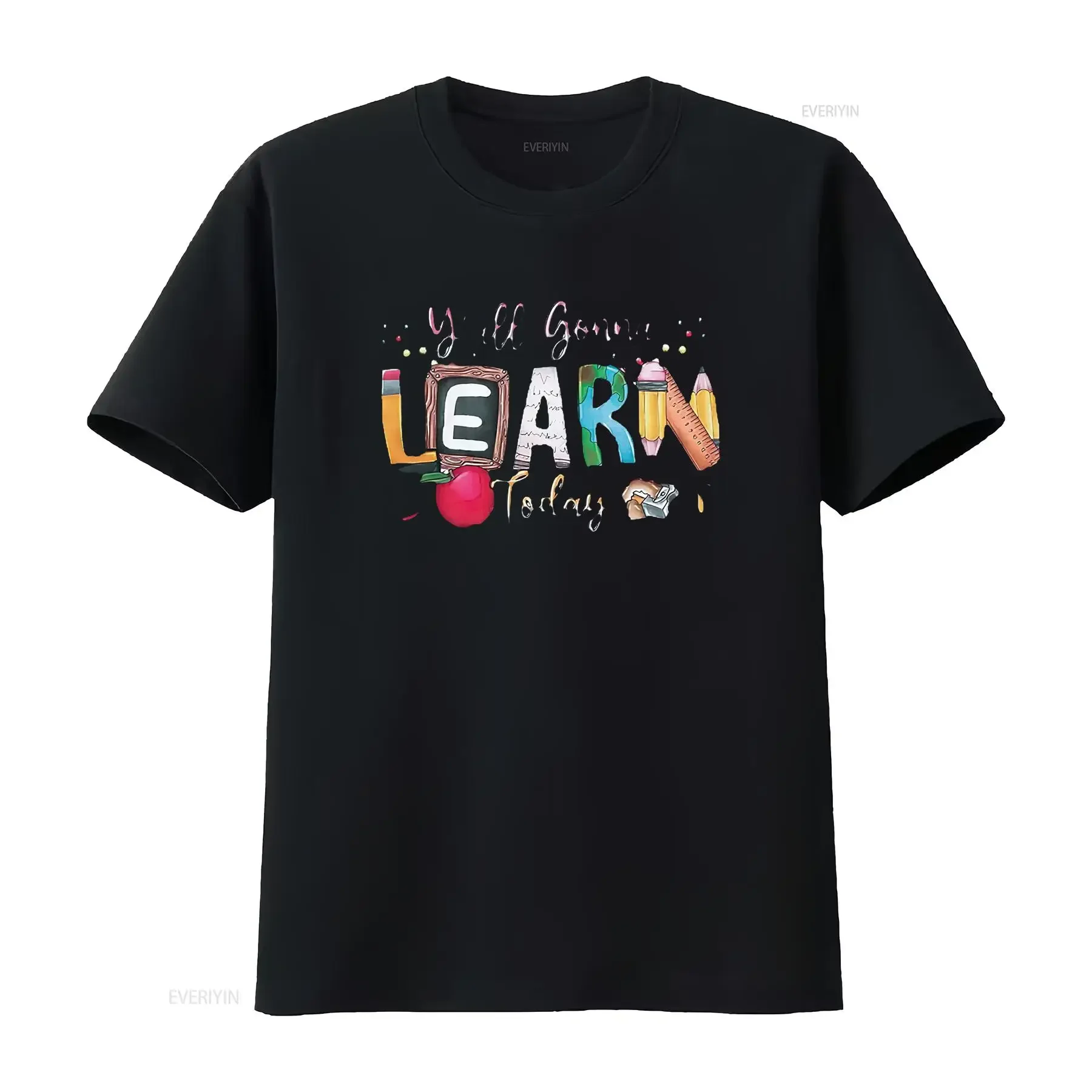 Y All Gonna Learn Today T Shirt Women Teacher Back To School Funny Teaching Life Summer Casual Tops vintage Washed Stylish