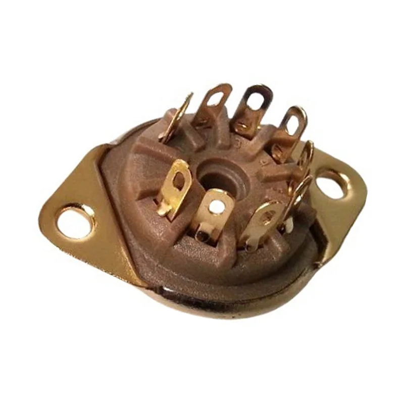 -MEOF 10 Uds. Base de válvula de tubo de baquelita de 9 pines para 12AX7,12AT7,12AU7,ECC83 Ideal para amplificadores de Audio y proyectos de bricolaje HIFI