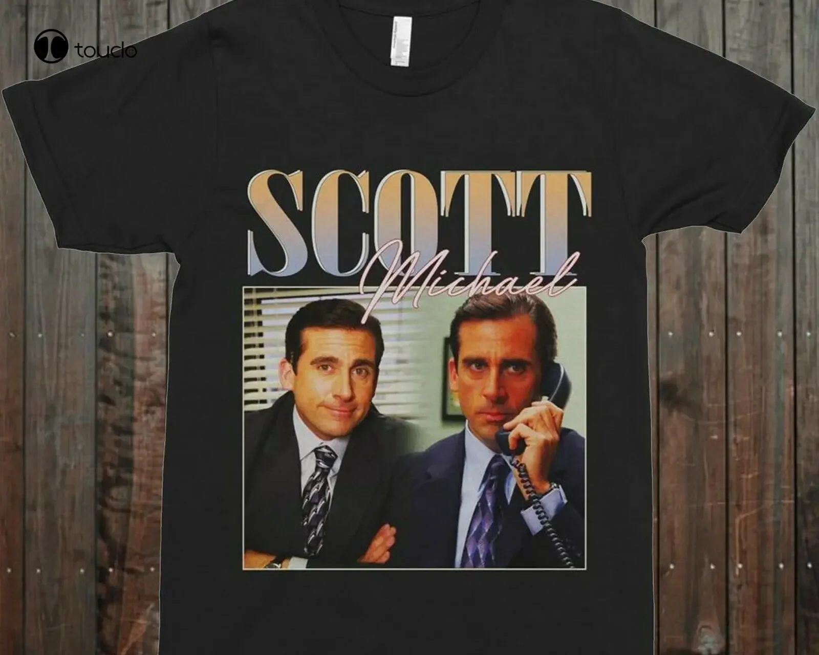 Michael Scott Steve Carell The Office Tv Show 90S Crewneck Vintage T-Shirt Custom Aldult Teen Unisex Digital Printing Tee Shirt