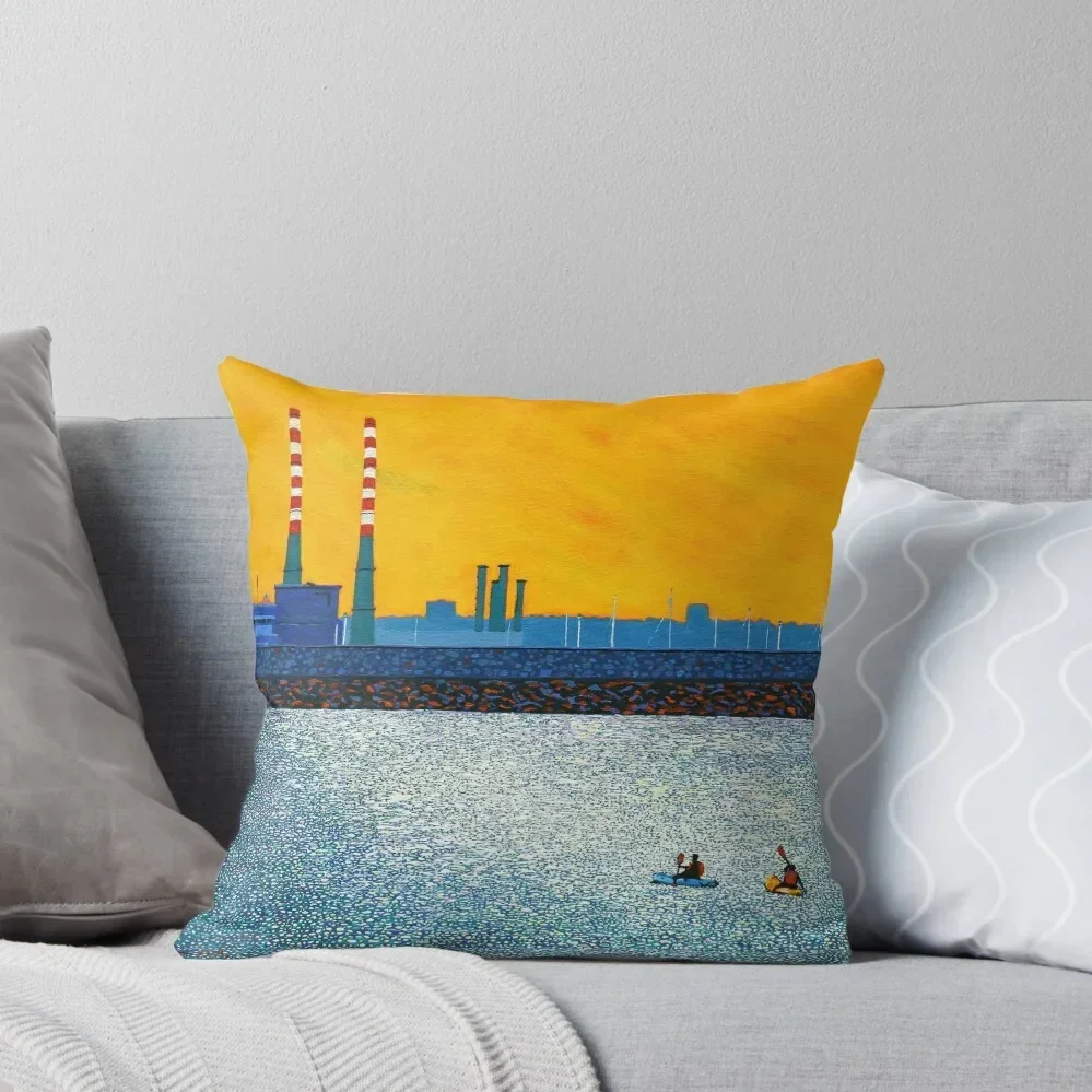 

Poolbeg, Kayakers, Sunlight (Dublin, Ireland) Throw Pillow Pillow Covers Decorative Sofa Cushions Cover Pillow