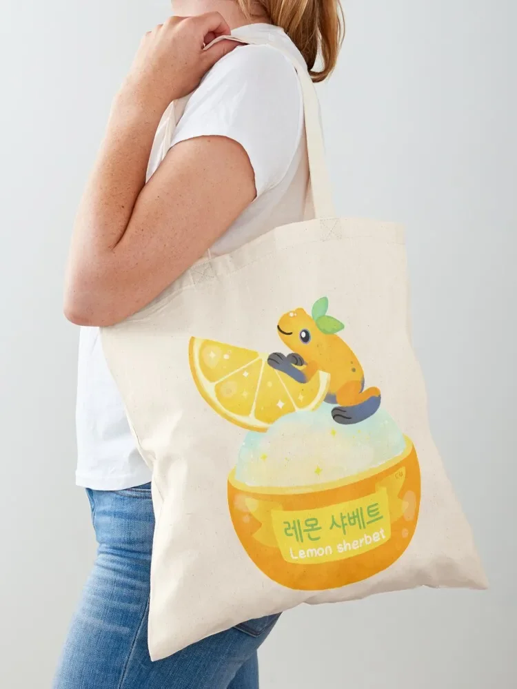 Golden Poison Lemon Sherbet 2 Tote Bag Tas Kain Tote Pribadi Wanita Tas Dapat Digunakan Kembali Tas Tote Custom