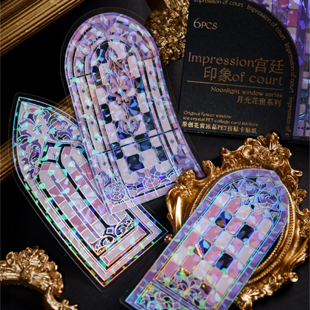 Цветочное окно, церковная наклейка, практичные материалы для коллажей, уникальный и очаровательный дизайн, создайте собственные мечты, изысканный дизайн