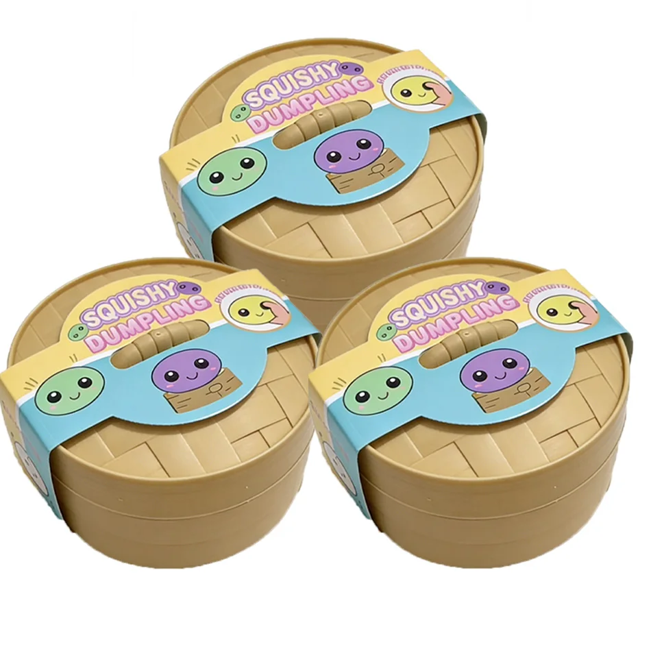 Dumpling Pressure Dumpling Squishies Schattig Kleurrijk Broodje Speelgoed Langzaam Stijgend Stressverlichtend Fidget Speelgoed voor Kinderen Volwassenen Anti-Angst Cadeau