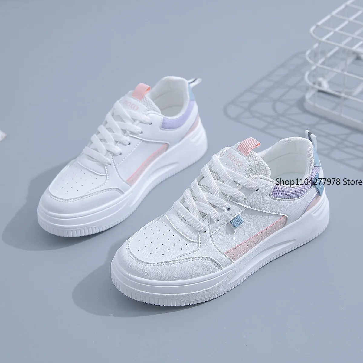 Fashion Women's Sneakers Platform Sports Shoes White Running Sneakers Chunky Shoes Tennis Female Basket  Zapatos De Mujer