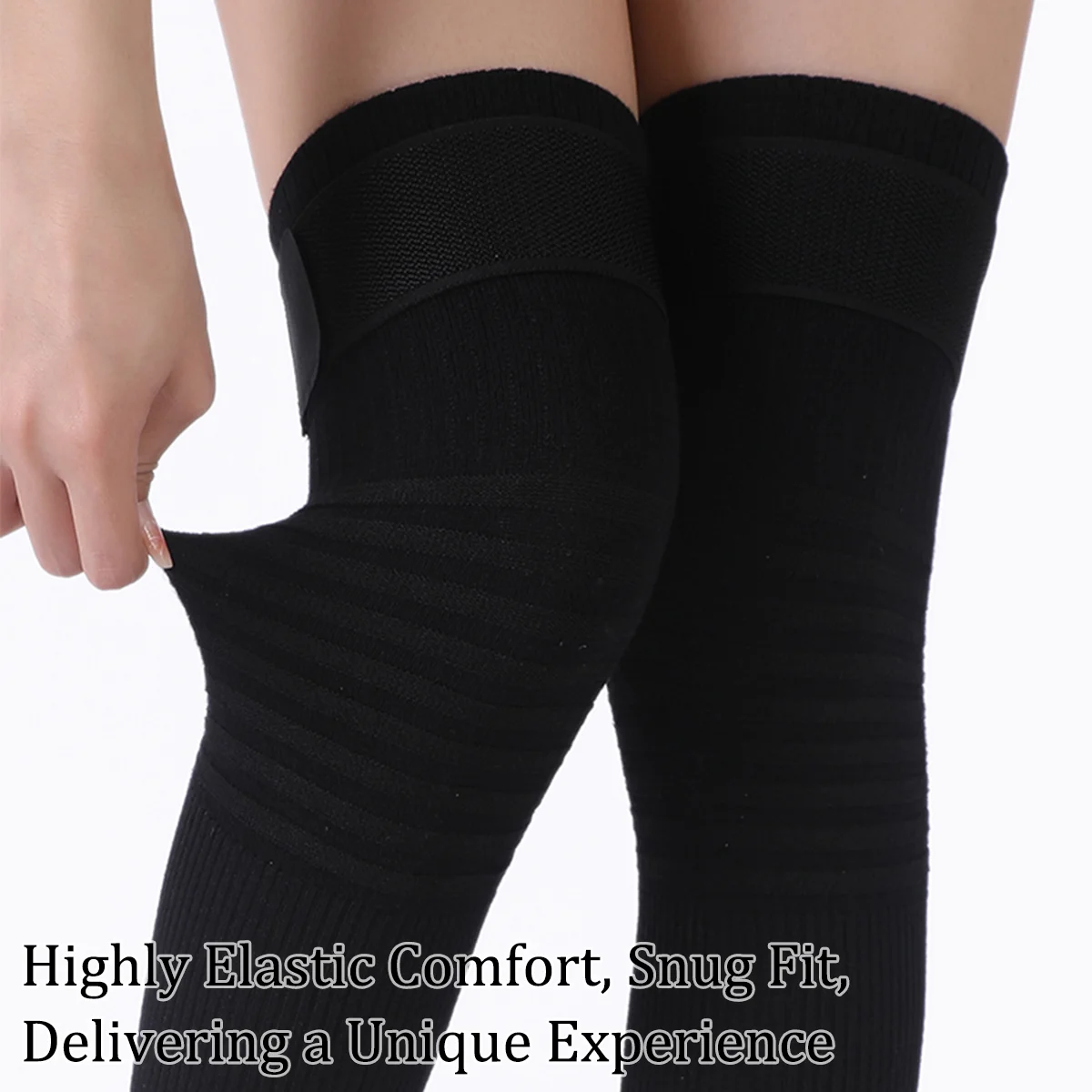 1Pair Bandage Adjustable Knee Brace Women Elastic NonSlip Cold Leg Knee Compression Outdoor Fitness Sports Support Kneepad