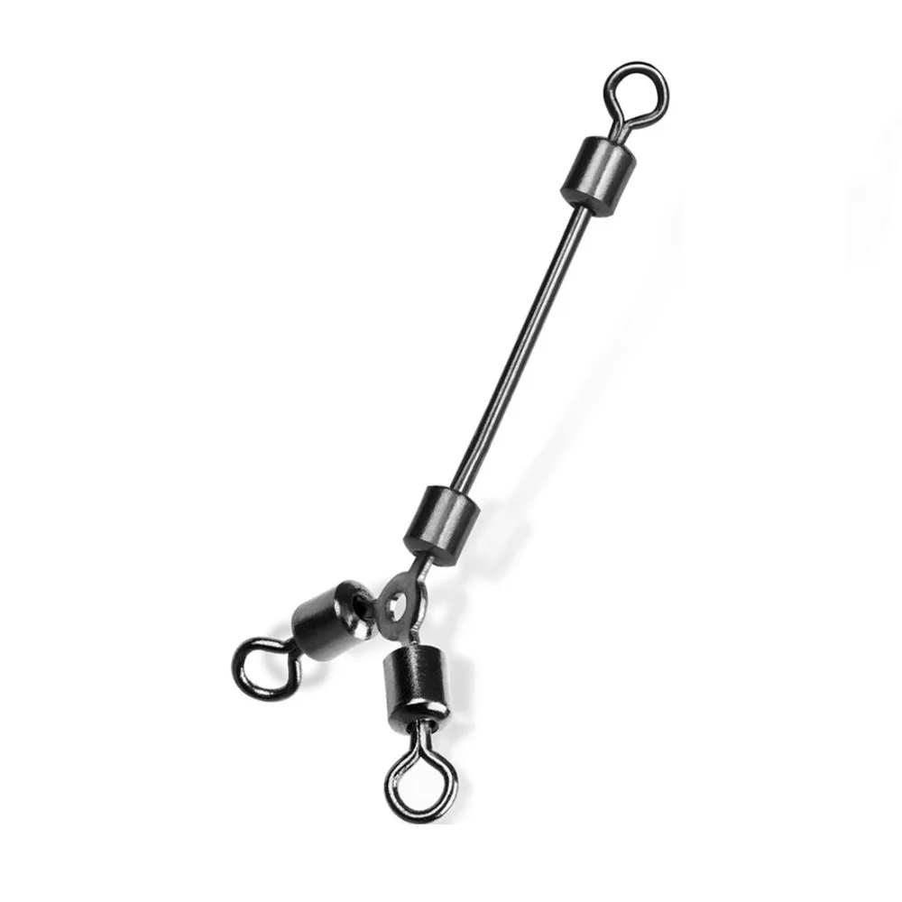 Barrel Swivel Connector O-Shape Fishing Connector Long Leg Fishing Swivels Fishing Three Way Swivel Fishing Barrel Swivel