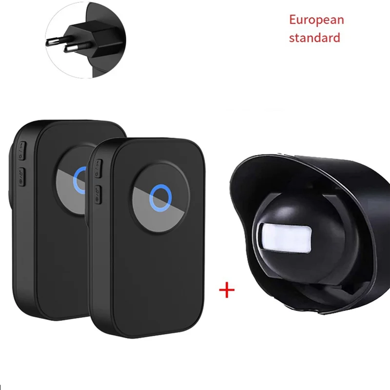 A10R Wireless Waterproof Doorbell Two-To-One Human Body Infrared Induction Doorbell Store Reminder Welcome Device US-Plug Durabl