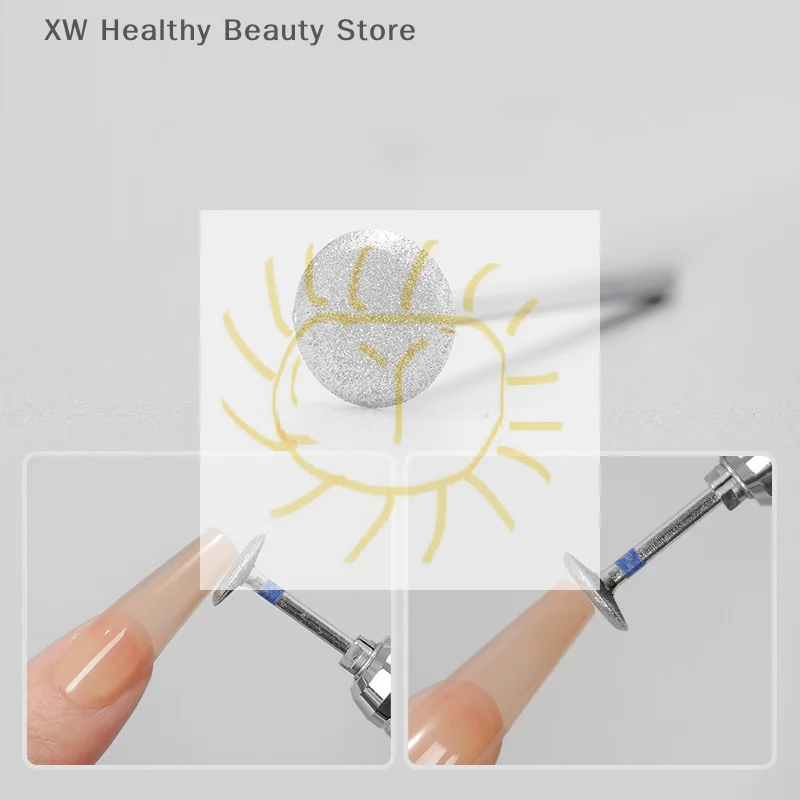 3 قطعة الصحن الطائر رأس مطحنة المحمولة طلاء الأظافر مسمار أدوات تلميع المهنية إزالة الجلد الميت إزالة الأظافر دريل