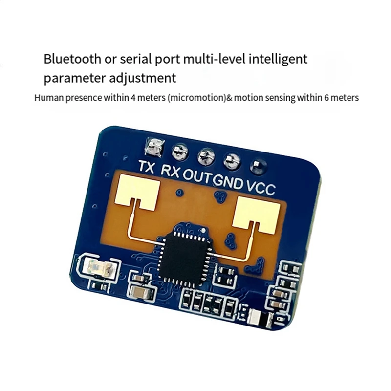 인간 존재 레이더 센서 모션 감지 모듈, 2X 24G Mmwave LD2410C