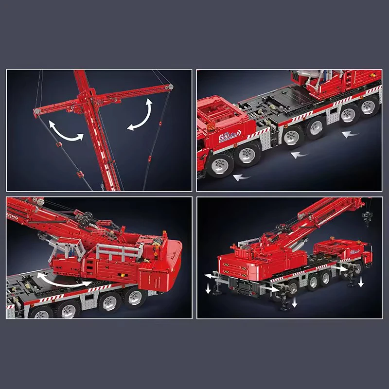 Mould King 17065 de haute qualité, véhicule de sport technique, jouets de bricolage, grue RC Grove GMK, bloc de construction, camion en brique, cadeau de noël pour enfant