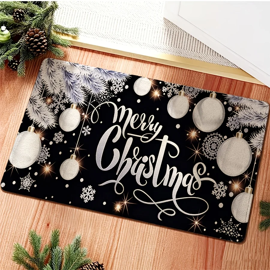 German Shepherd Christmas Dog Print Floor Mat household decorative laundry room balcony cottage front entry seasonal door mat