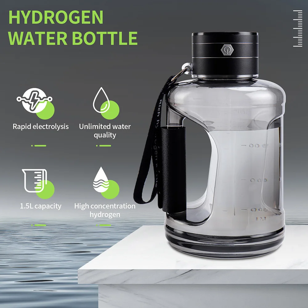 1.5L Hydrogen Water Bottle Hydrogen Rich Portable Sports Water Bottle Rich Molecular Hydrogen Water Generator Water Filter