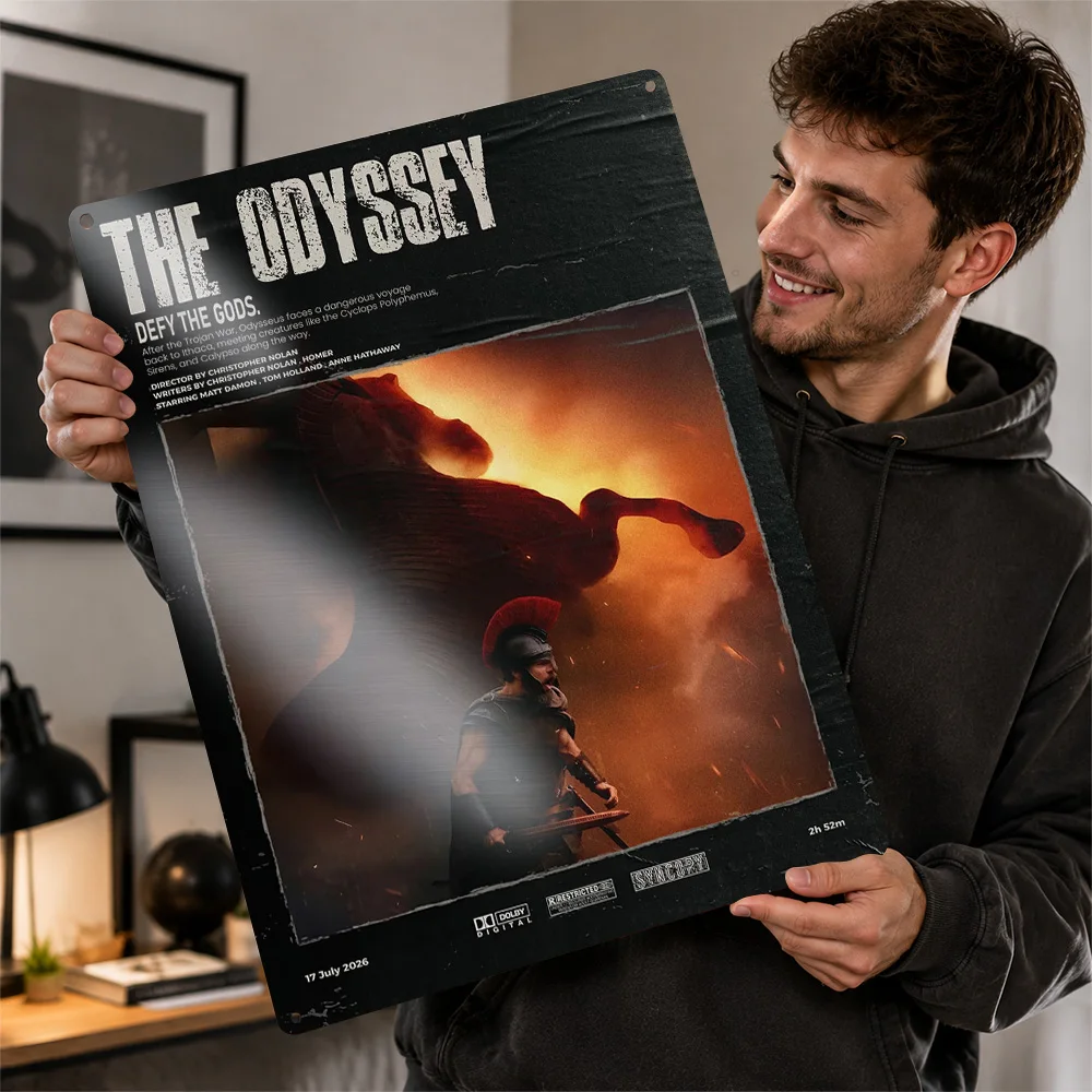 The Odyssey Movie Concept 3D Texture Printed Poster Custom Vintage Metal Tin Plate Sign for Wall Art Wand Deko Bedroom Stuff