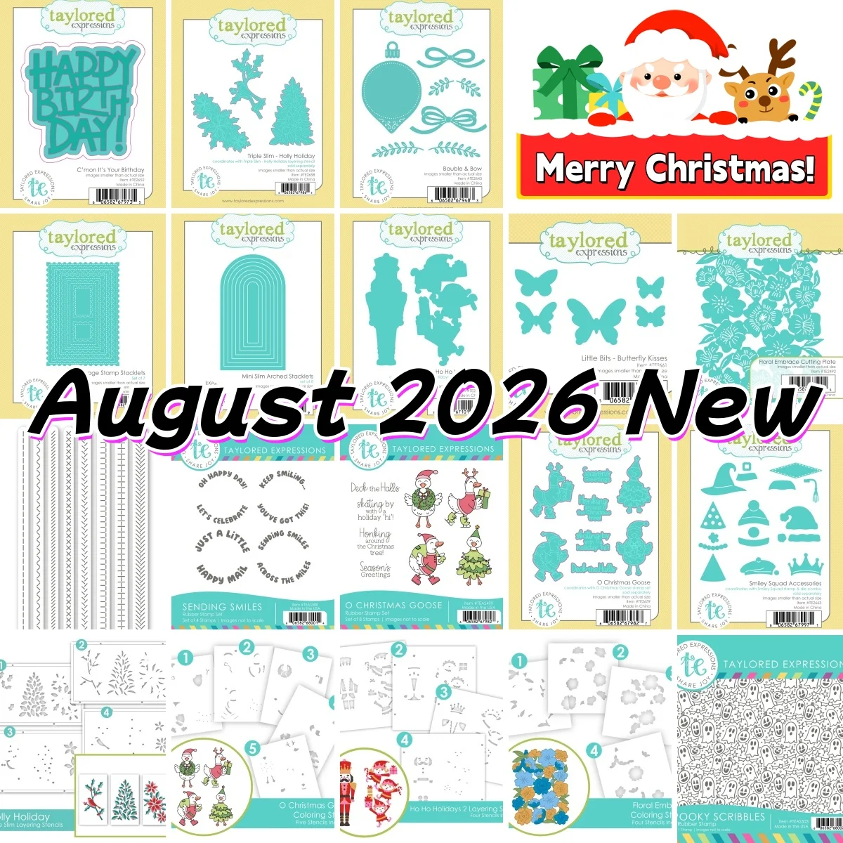 August 2026 New Christmas Goose Halloween Metal Cutting Dies Clear Stamps Stencil For DIY Decorating Scrapbook Diary Template