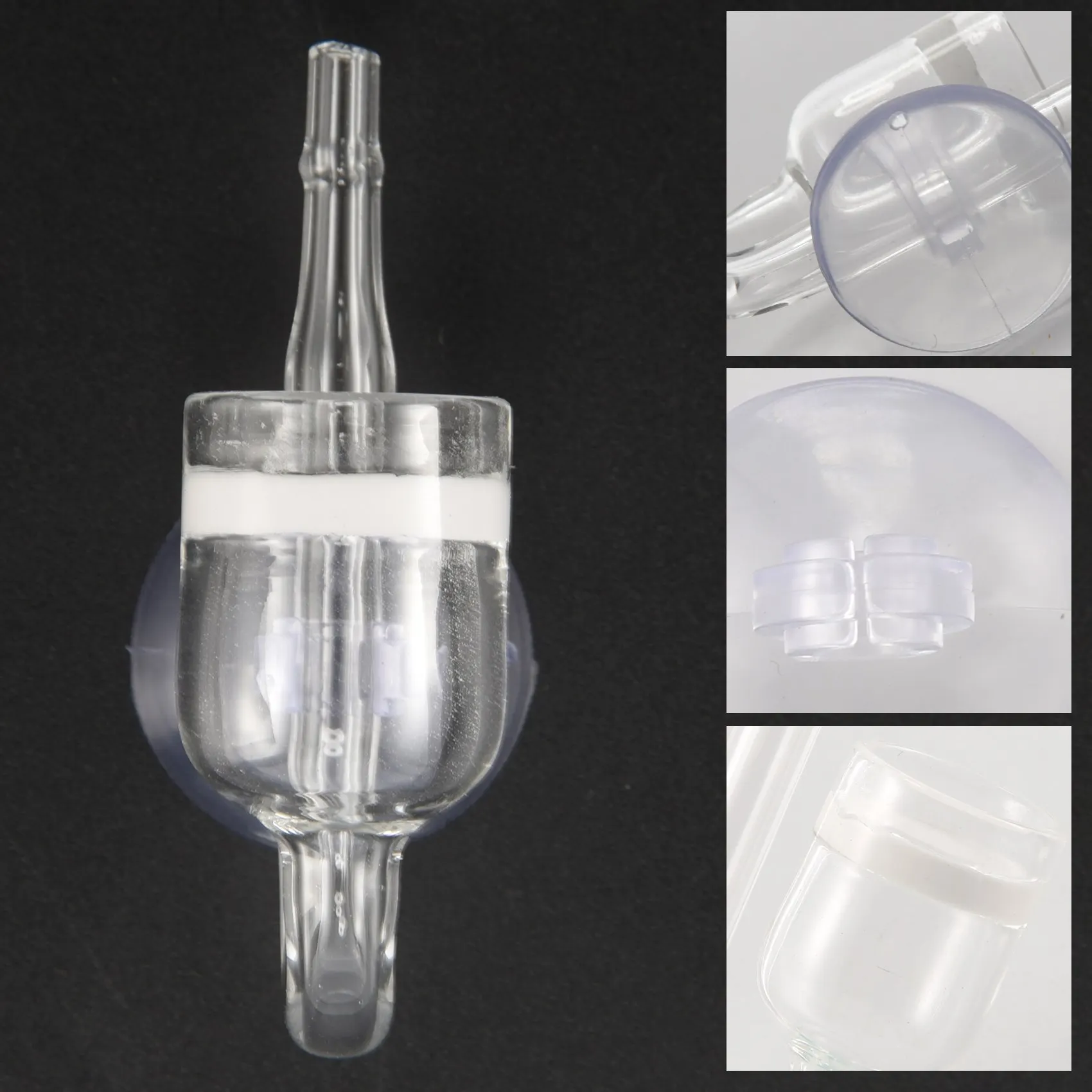 Aquarium Fish Tank CO2 Diffuser Carbon Dioxide Reactor with Ceramic Disc + 2 Suckers