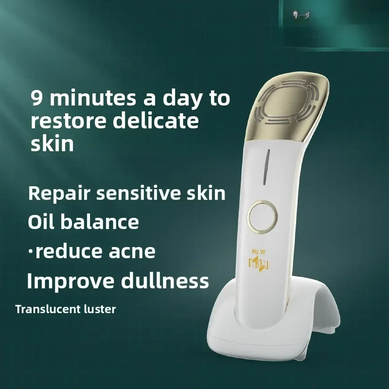 Hot Cold Facial Massager with Wireless Charging, Skin Lifting Tightening Beauty Introducer, Home Facial Skin Care Instrument
