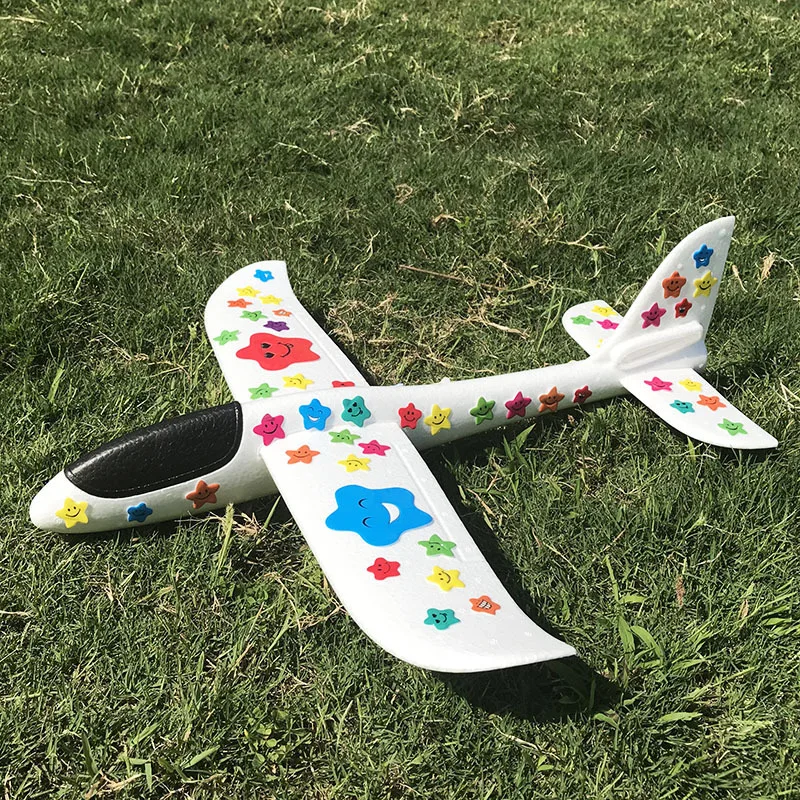 Large Size Pure White 49cm Hand Thrown Airplane Big Foam Plane Glider Model Outdoor Children\'s Toys Aircraft Kids Birthday Gift