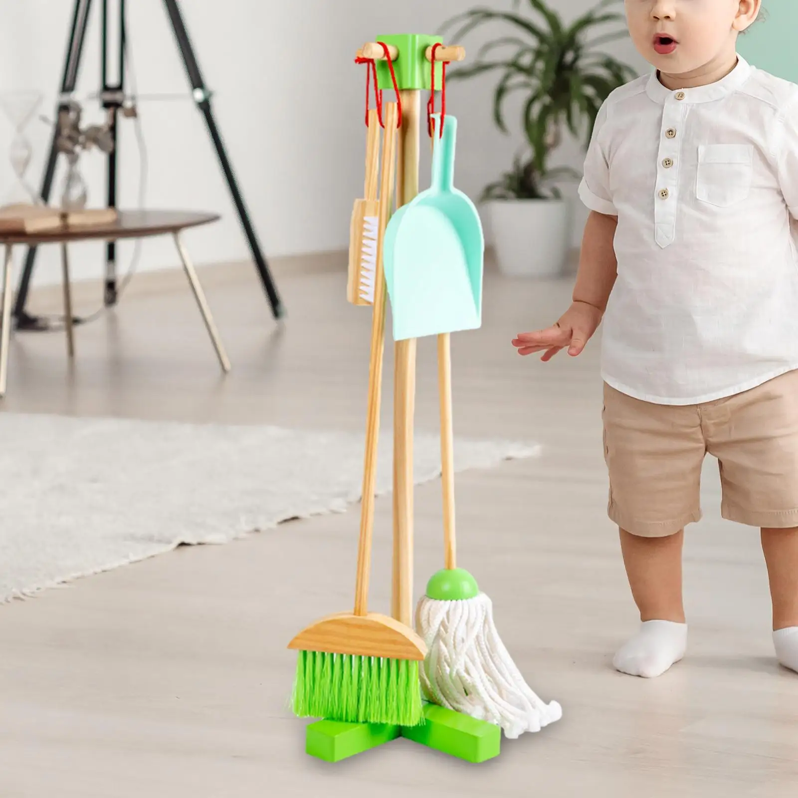 

Kids Cleaning Toy Set Develop Life Skill Hands on Ability Children Sweeping House Cleaning Toy Set for Age 3-6 Boys Holiday Gift