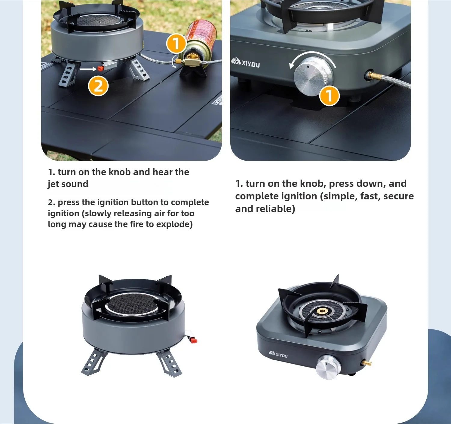 DOTWISE 7000W Stufa a infrarossi ad alta potenza Bruciatore a gas leggero portatile Stufa di tipo diviso Forniture da campeggio all'aperto Escursionismo da picnic