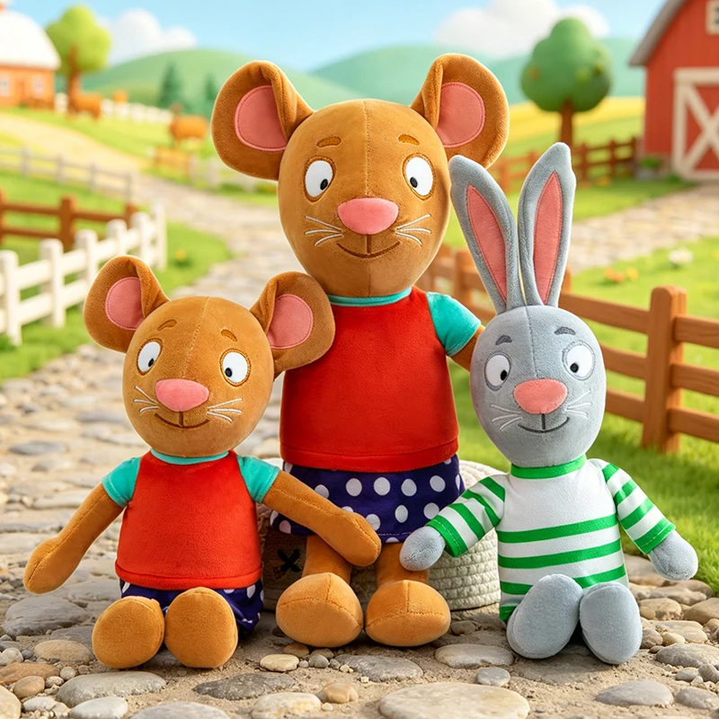 

Новые плюшевые игрушки Kawaii Pip and Posy 60 см: мультяшные кролик, мышь, свинья, лягушка. Развивающие мягкие игрушки-фигурки для детей.
