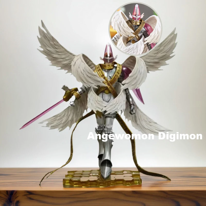 

28cm Anime Holy Angemon Animation Figurine Digimon Adventure Angewomon Action Figures PVC Adult Collection Peripheral Model Toys