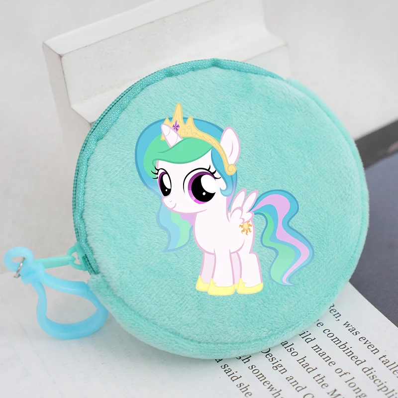 Мини-кошелек My Little Ponys, брелок для ключей, детский милый кошелек с единорогом, детская школьная дорожная сумка для денег, подвеска, сумка для наушников, подарок