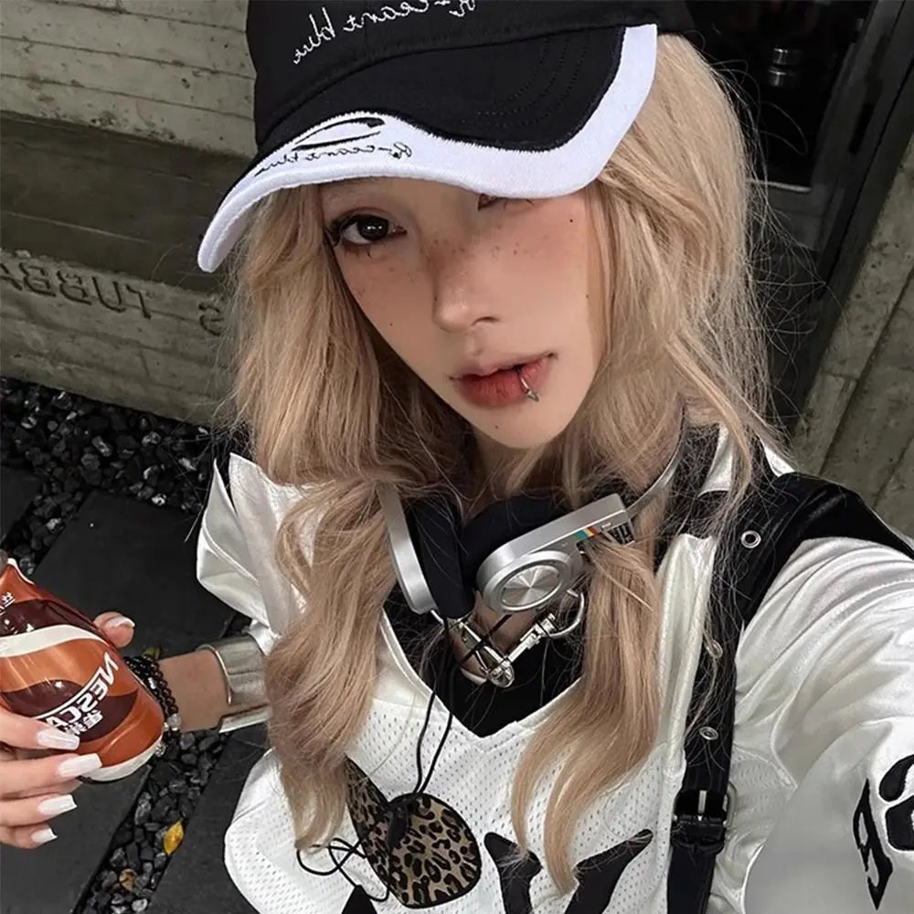 

Retro American Vintage Baseball Cap Embroidery Y2K Letter Peaked Cap Cotton Hip Hop Visors Snapback Cap Streetwear