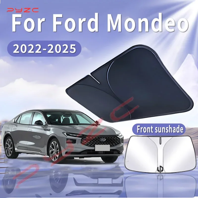 

Foldable Car Sun Visor For Ford Mondeo 2022~2025 2023 Front Windshield Sunshade Heat Insulation Summer Cooling Auto Accessories