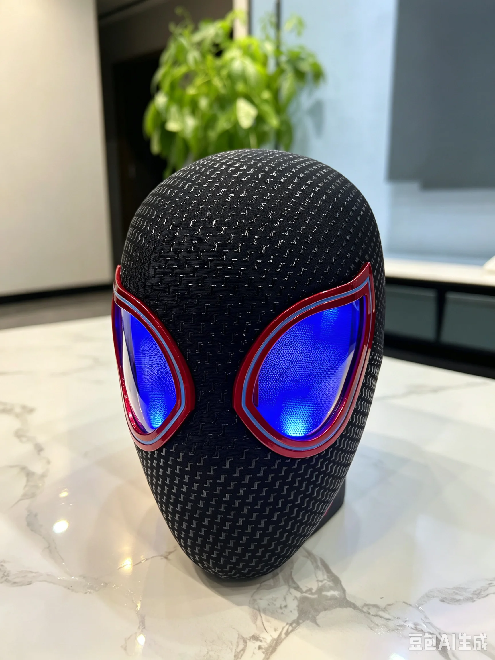 Anime Miles Spiderman Elektroniczna Maska Halloween Cosplay Nakrycie Głowy Ruchome Oczy Z Oświetleniem 1:1 Zdalnie Sterowana Maska Zabawka Prezent Dla Dorosłych — zdjęcie produktu 6