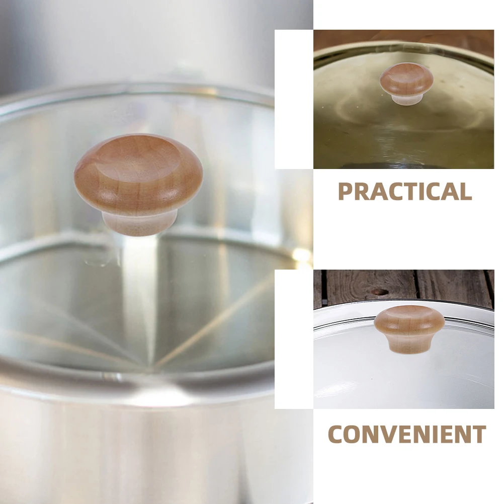 

3 Pcs Pot Lid Replacement Knob Universal Wooden H High Temperature Resistant Cookware Lid Knob Pan Holding H Kitchen Bar
