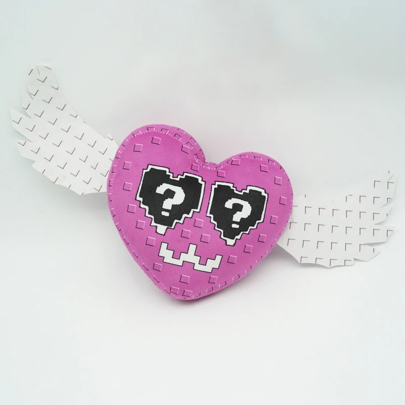 Funny Cosplay Steal A Brainrot Game Question Wings Heart Lucky and Butterfly Square Man Plush Toys Cartoon Stuffed Plushie Doll