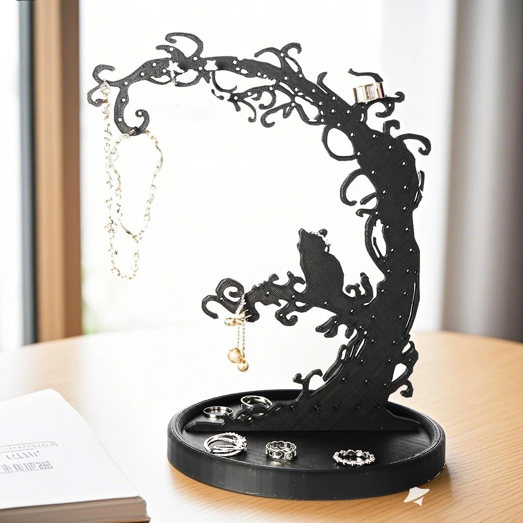 

1 Gothic 3D printed unique design earring jewelry storage display stand, Halloween retro creative design, decoration for office