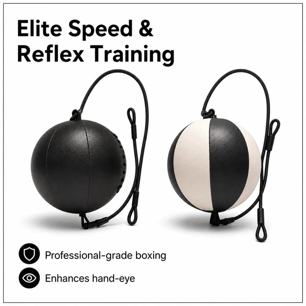 Quality PU Leather Double-End Boxing Speed Ball Inflatable Reflex Training Punching Fitness Ventilated Boxing Bag Sports Fitness