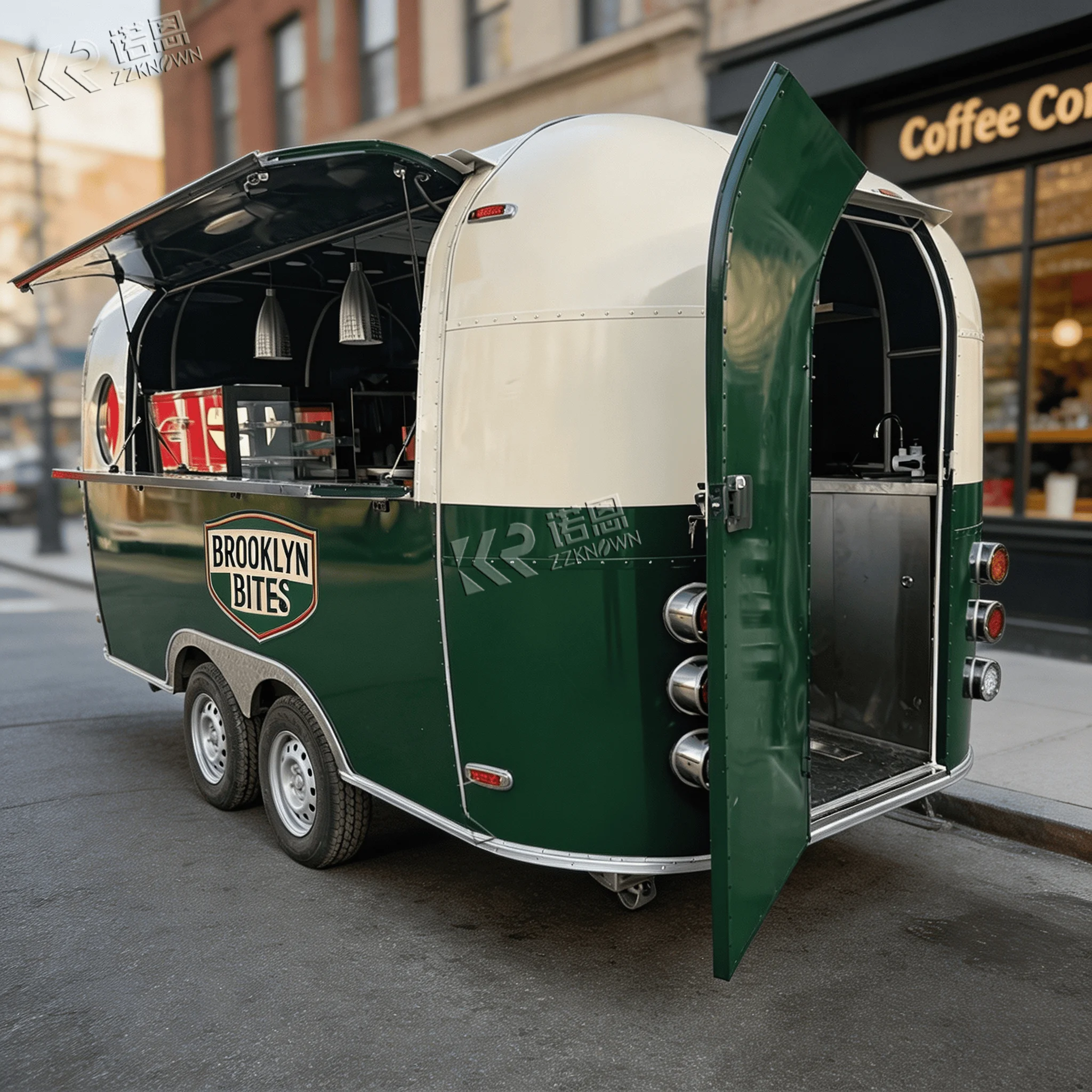New Design Hot Dog Fast Food Truck Commercial Food Trailer Outdoor Mobile Food Truck Trailer with Air Conditioner