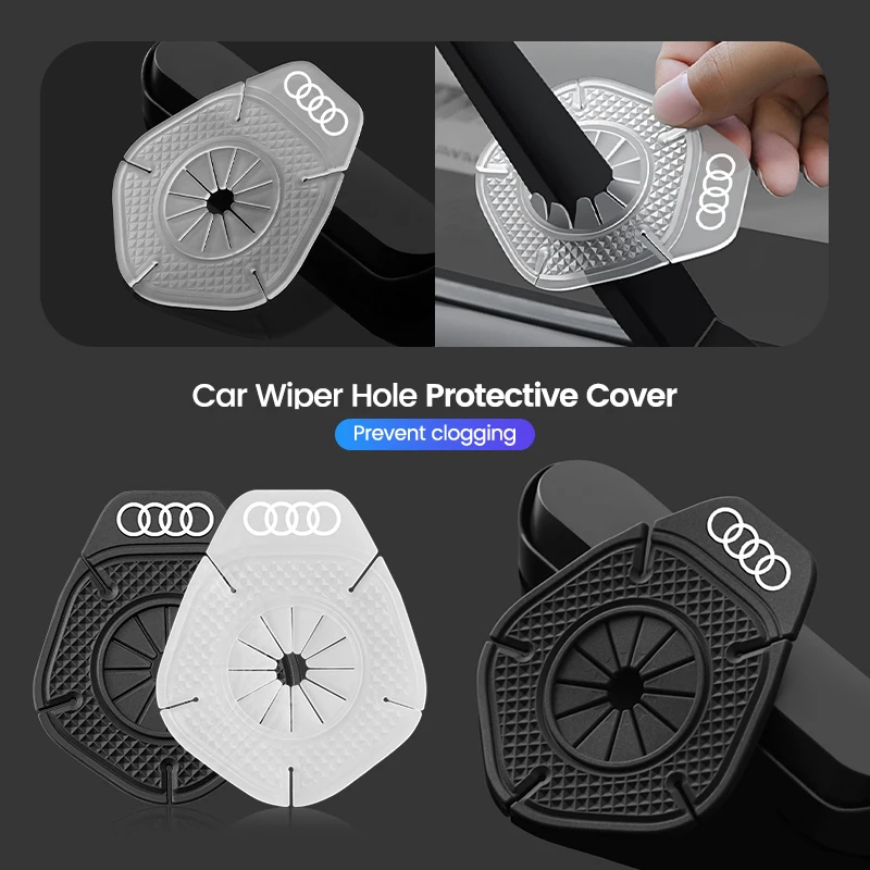 Car Windshield Wiper Hole Protective Cover Wiper Dustproof Protection Bottom For Audi A4 A3 A5 A6 A1 A7 A8 Q2 Q3 Q5 Q7 Q8 RS S 