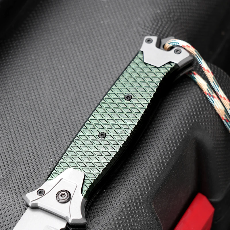 Household multi-function sharp folding knife stainless steel outdoor camping portable knife sharp self-defense portable folding